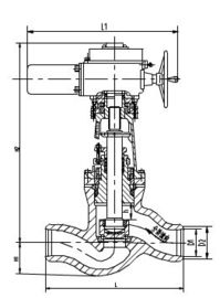good price Grey Cast Iron Electric Valve Actuator, Check Value J61Y-32 online