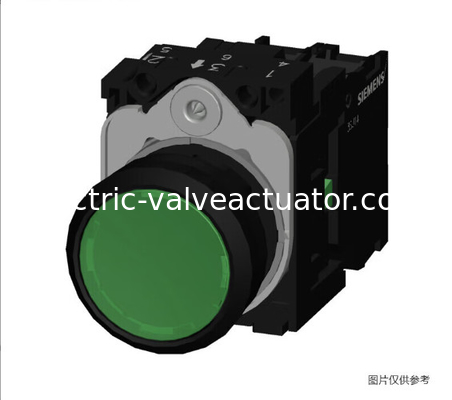 good price Siemens 3SU Series Flat Head Circular Button Green 3SU1106-0AB40-1BA0 With Integrated LED online