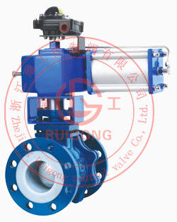 good price Rubber Fluorine ZG25 Pneumatic Ball Valve Rubber O Type 150mm online