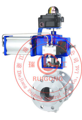 ZSHO ZG25 1.6Mpa Pneumatic Regulating Ball Valve Anti Static