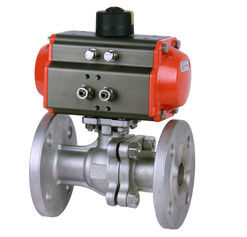 good price Flange 8bar Pneumatic Ball Valve 4.0MPa RQ4P1FP16-Q With WCB Actautor online