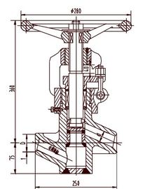good price Carbon Steel Electric Valve Actuator, Globe Valves J61Y DN40 ~ DN50 online