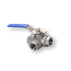 good price DN15 DN20 DN25 T/L Power Station Valve Stainless Steel Three Way Ball Type online
