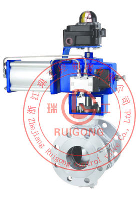 good price ZSHO ZG25 1.6Mpa Pneumatic Regulating Ball Valve Anti Static online