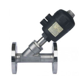 good price PTEF Sealing 16bar Manual Angle Valve YJ4P1FP16-Q Pneumatic Flange online